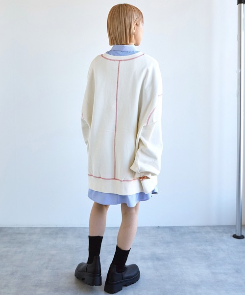 「w closet」 スウェットカットソー FREE オフホワイト レディース_画像9