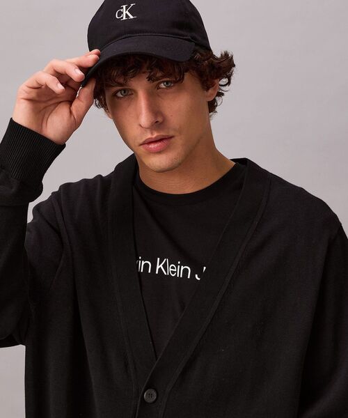高級   カルバン・クライン リネンコットンカーディガン Calvin Klein（カルバン・クライン） カーディガン 「ユニセックス」V