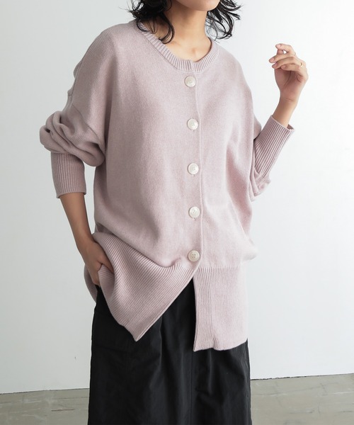 「for/c」 ニットカーディガン M ライトグリーン レディース_画像7