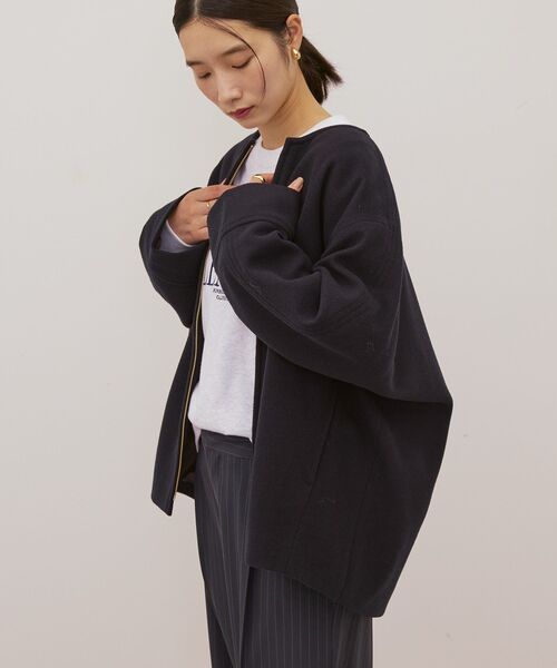 「AMERICAN HOLIC」 ブルゾン L ネイビー レディース_画像4