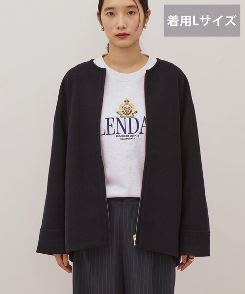 「AMERICAN HOLIC」 ブルゾン L ネイビー レディース_画像7