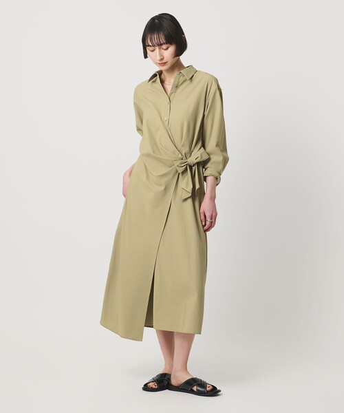 未使用品 ユナイテッドアローズ UBCC PONTE ギャザー ワンピース UNITED ARROWS（ユナイテッドアローズ） ワンピース ドレープ ギャザー