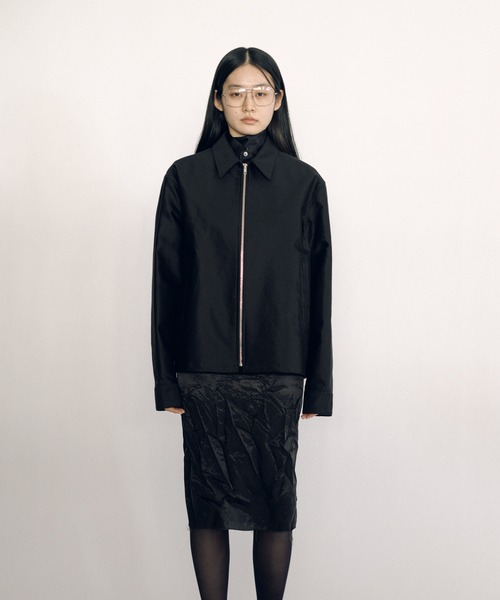 ブルゾン アウター Zip-up Blouson (camisole lining) レディース メンズの画像