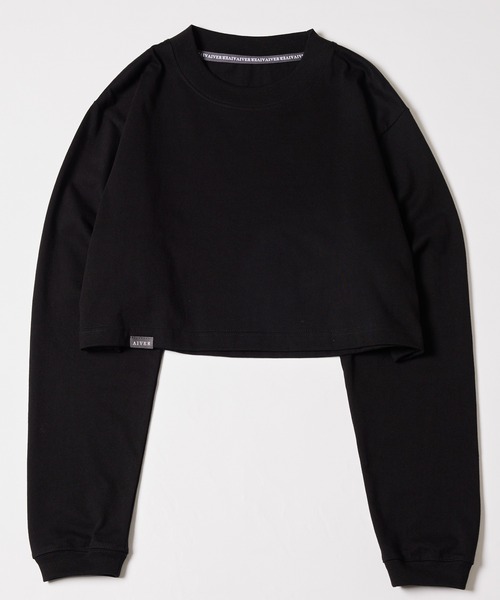 「AIVER」 長袖カットソー MEDIUM チャコールグレー レディース_画像2