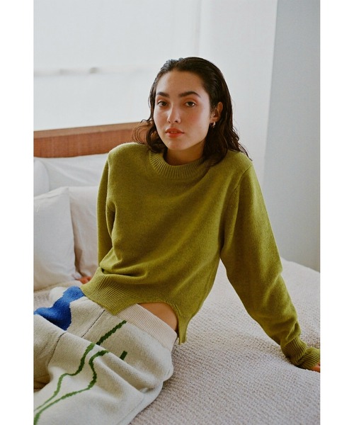 「BLACK BY MOUSSY」 長袖ニット FREE アイボリー レディース_画像3