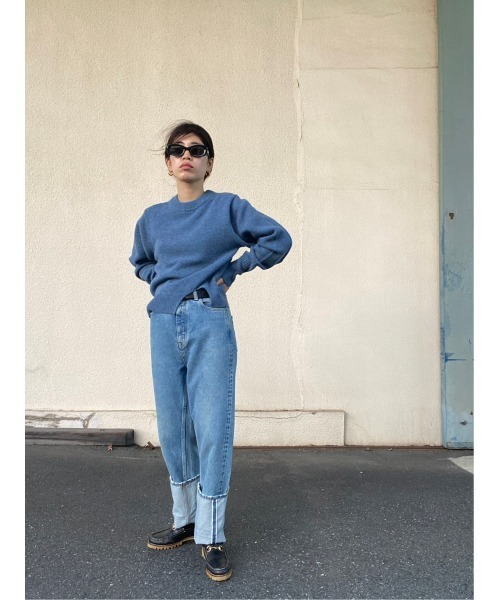 「BLACK BY MOUSSY」 長袖ニット FREE アイボリー レディース_画像6