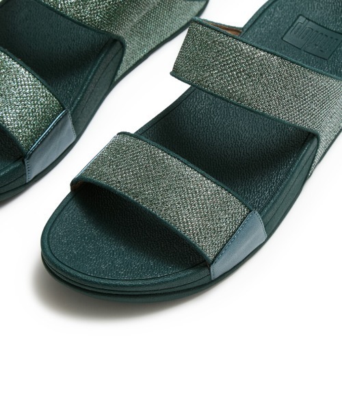 【新品・未使用】FitFlop Lulu Glitz Slides ゴールド FitFlop（フィットフロップ） サンダル LULU SHIMMERGLITZ SLIDES