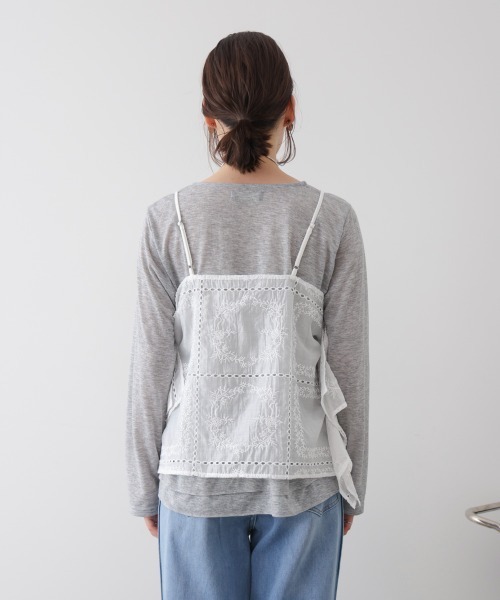 Bou Jeloud（ブージュルード） パッチワーク刺繍キャミソール