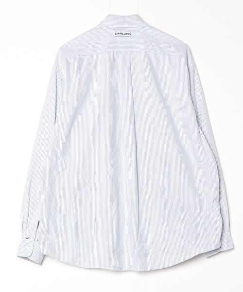「CAHLUMN」 ストライプ柄長袖シャツ L ブルー メンズ_画像2