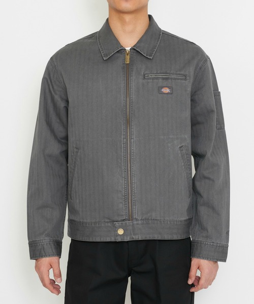 tripster dickies ツイード ジャケット グレー ヘリンボーン L Dickies（ディッキーズ） コート ジャケット ヘリンボーン ジャケット