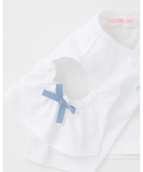 ワンピース 肩開き半袖Tシャツ＆星キャミワンピースセット キッズ 子供服 女の子の画像