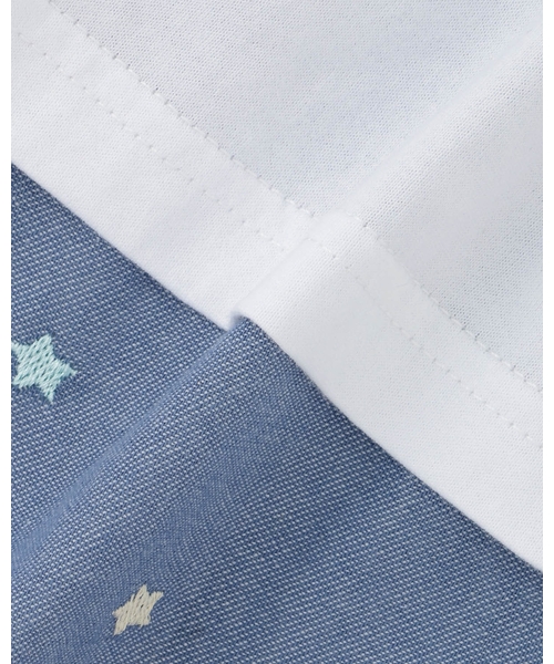 ワンピース 肩開き半袖Tシャツ＆星キャミワンピースセット キッズ 子供服 女の子の画像
