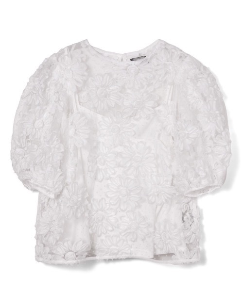 ROSY LUCE（ロージールーチェ） ブラウス シャツ CLASSIC FLOWER TULLE