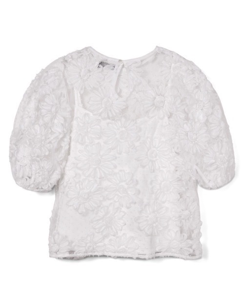 ROSY LUCE（ロージールーチェ） ブラウス シャツ CLASSIC FLOWER TULLE