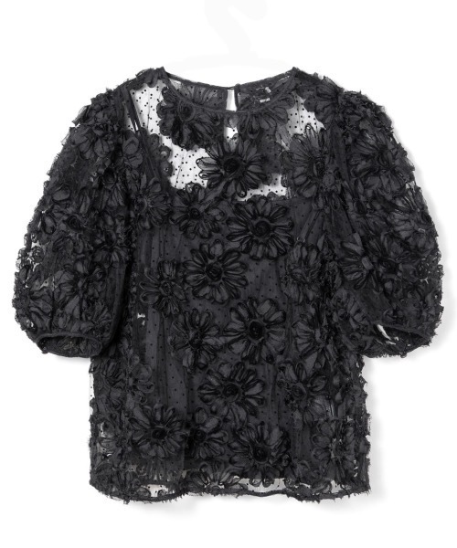 【haru】rosy luce トップス ROSY LUCE（ロージールーチェ） ブラウス シャツ CLASSIC FLOWER TULLE