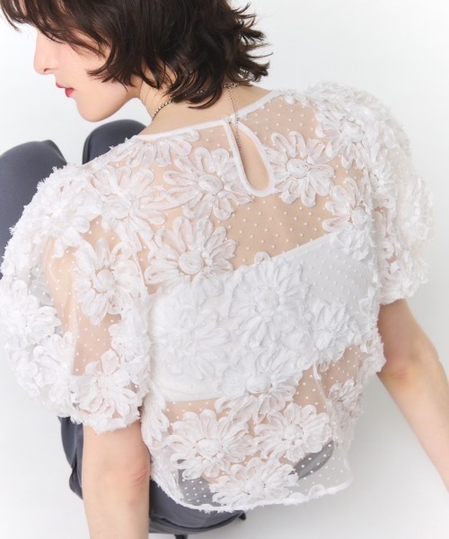 ROSY LUCE（ロージールーチェ） ブラウス シャツ CLASSIC FLOWER TULLE