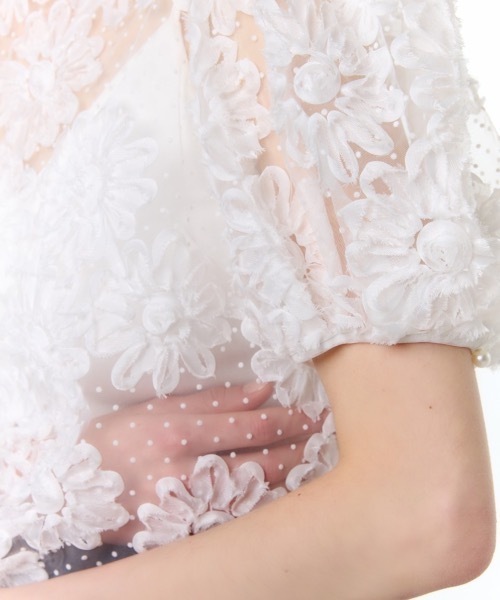 ROSY LUCE（ロージールーチェ） ブラウス シャツ CLASSIC FLOWER TULLE