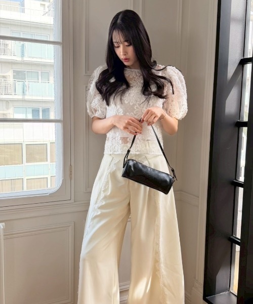 ROSY LUCE（ロージールーチェ） ブラウス シャツ CLASSIC FLOWER TULLE