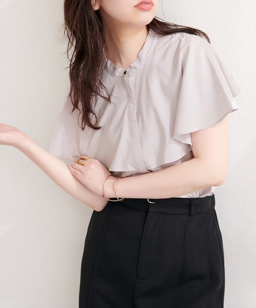 ebure ケープ付きブラウス ebure ケープ付きブラウス ebure ケープ付きブラウス アイボリー