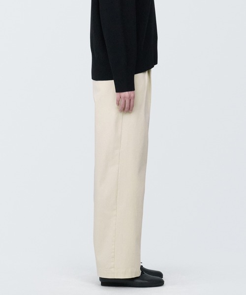 「無印良品」 チノパンツ L ネイビー レディース_画像3