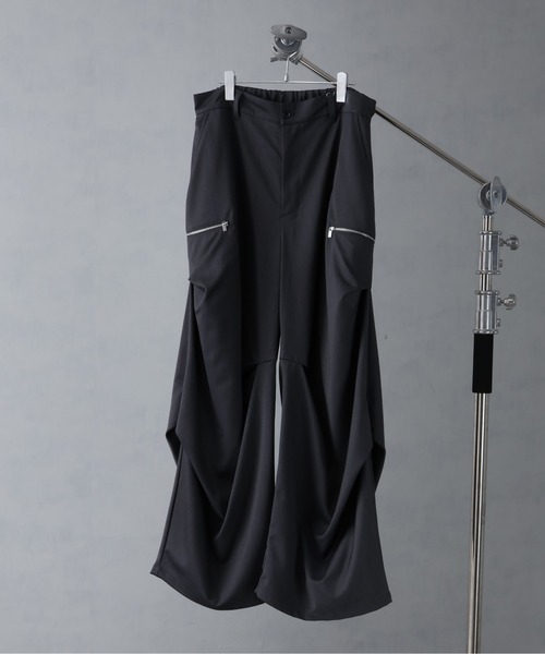 「welise」 スラックス M チャコールグレー メンズ_画像9