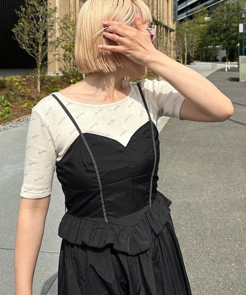 「Alley by w closet」 キャミソールワンピース FREE ブラック レディース_画像3