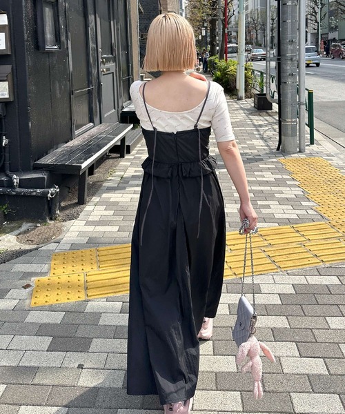 「Alley by w closet」 キャミソールワンピース FREE ブラック レディース_画像4