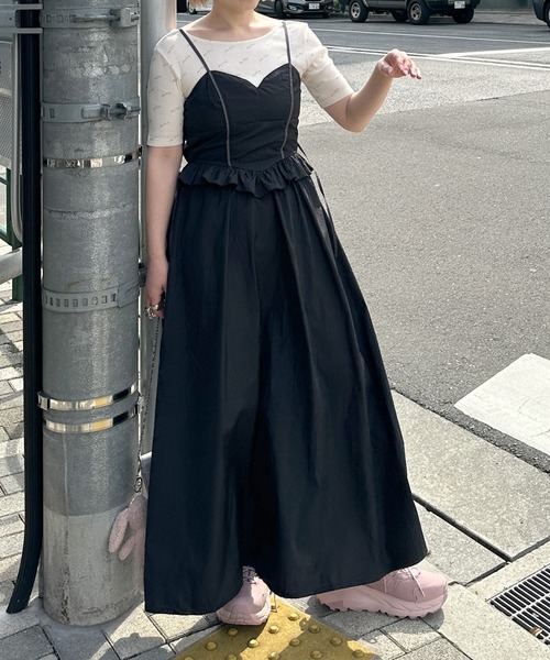 「Alley by w closet」 キャミソールワンピース FREE ブラック レディース_画像6