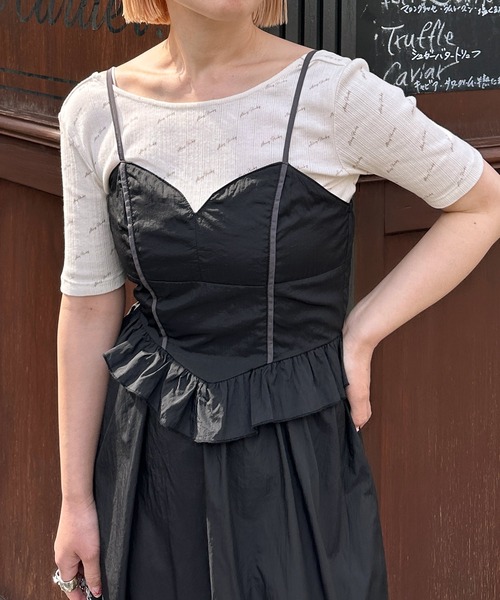 「Alley by w closet」 キャミソールワンピース FREE ブラック レディース_画像9