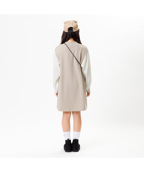 「algy」 「KIDS」長袖ワンピース SMALL ベージュ キッズ_画像3