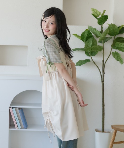 yuni プリント　ティアードジャンパースカート キャミワンピース yuni プリント ティアードジャンパースカート キャミワンピース yuni