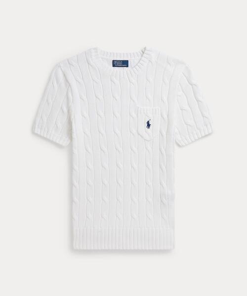 【新品タグ付】PoloRalphLauren ケーブルニットショートスリーブ ⭐︎ POLO RALPH LAUREN（ポロ・ラルフローレン） ラルフローレン ニット