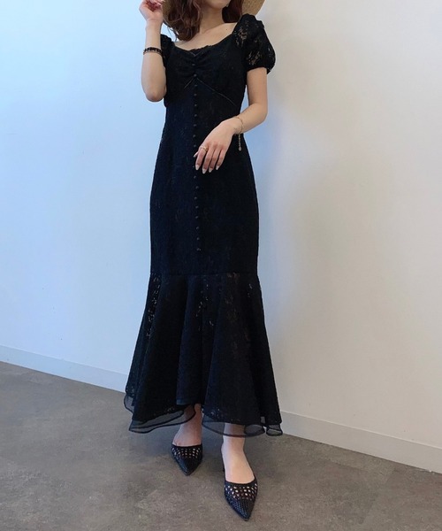 「EIMY ISTOIRE」 半袖ワンピース SMALL ネイビー レディース_画像9