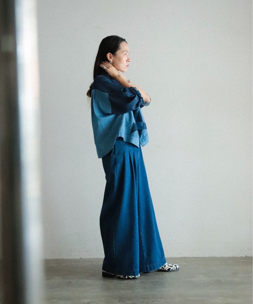 「FIL DE FER」 デニムパンツ MEDIUM ブルー レディース_画像4