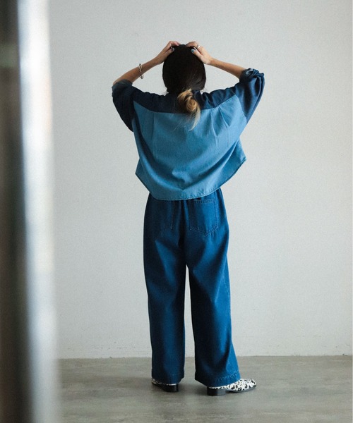 「FIL DE FER」 デニムパンツ MEDIUM ブルー レディース_画像5