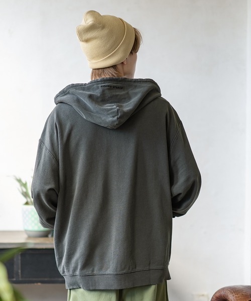 「SIDEWAY STANCE」 ジップアップパーカー MEDIUM グレー メンズ_画像3