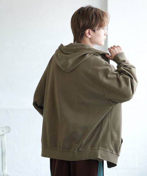 「SIDEWAY STANCE」 ジップアップパーカー MEDIUM グレー メンズ_画像7
