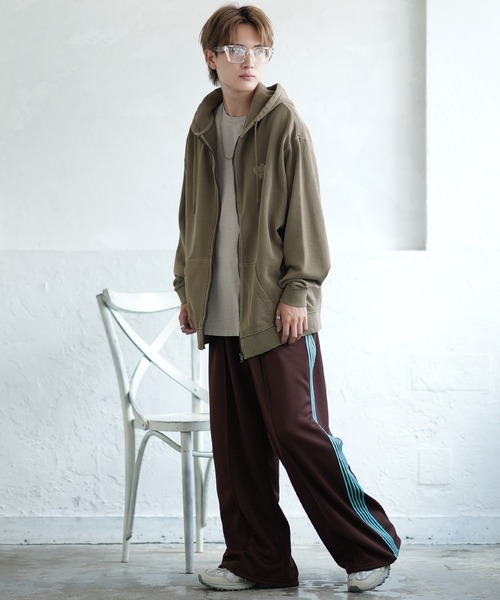 「SIDEWAY STANCE」 ジップアップパーカー MEDIUM グレー メンズ_画像8