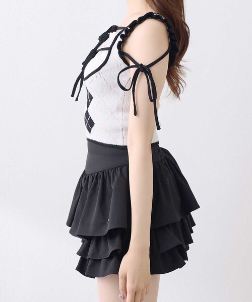 Belle Charme ニット セーター 「Belle Charme」Argyle Ribbon Knit