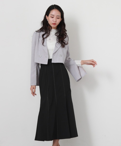 「Cheek」 スカート SMALL チャコールグレー レディース_画像3