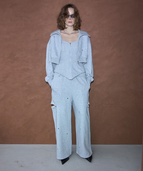 JOSE MOON（ジョゼムーン） LAYERED DETAIL SWEAT BUSTIER/レイヤード 