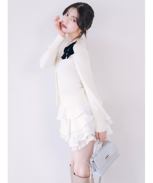 SNIDEL（スナイデル） パンツ 「WEB限定」レイヤードフリルスカショー