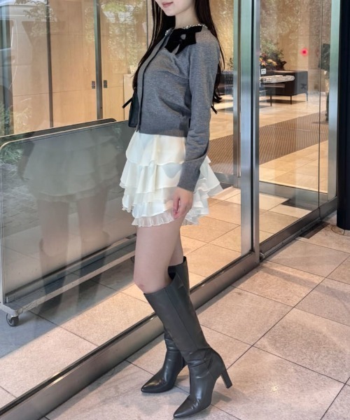 SNIDEL（スナイデル） パンツ 「WEB限定」レイヤードフリルスカショー