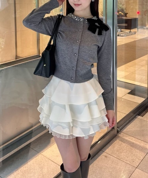 SNIDEL（スナイデル） パンツ 「WEB限定」レイヤードフリルスカショー