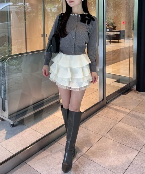 SNIDEL（スナイデル） パンツ 「WEB限定」レイヤードフリルスカショー