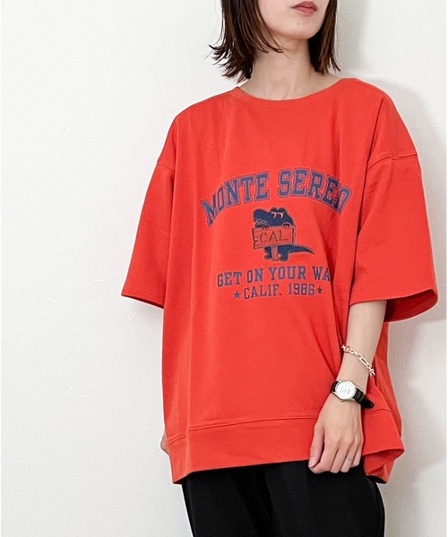 tシャツ 裏毛BIGプリントTシャツ MONTE SERENO メンズ