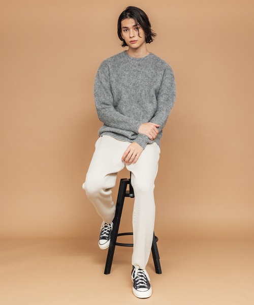 ケティ ニット セーター 長袖 クルーネック ウール/アルパカ混 メッシュ トップス レディース Mサイズ ネイビー KETTY ケティ ニット セーター 長袖 クルーネック ウール/アルパカ混