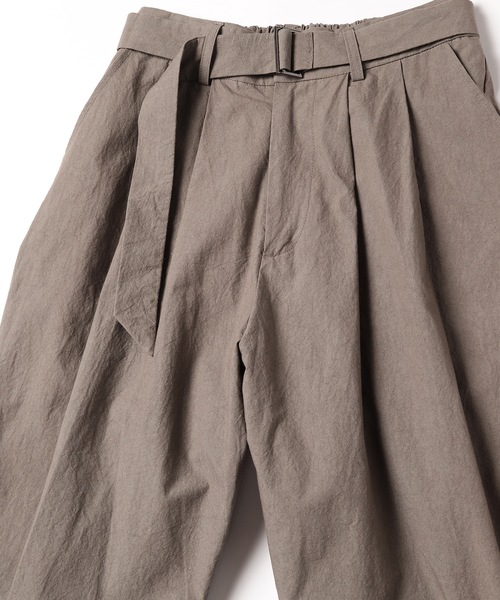 パンツ・ボトムスその他 IONSEOUL Striped two-tuck slacks RYU スラックス dump two-tuck slacks with belt メンズ