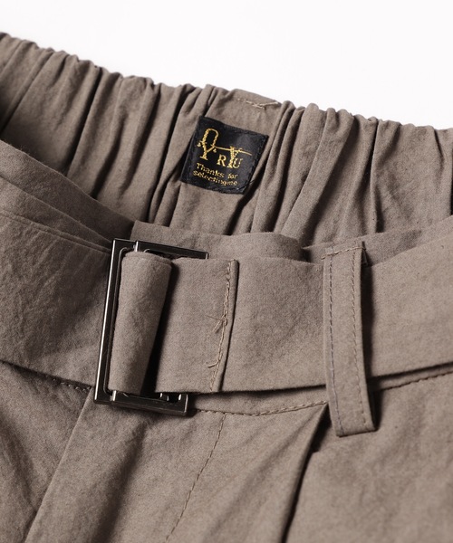 パンツ Ryu RYU スラックス dump two-tuck slacks with belt メンズ