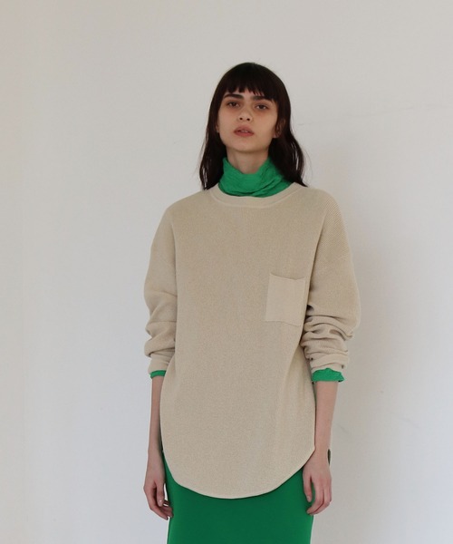 tシャツ waffle crew neck pullover(ワッフルクルーネックプルオーバー) レディース